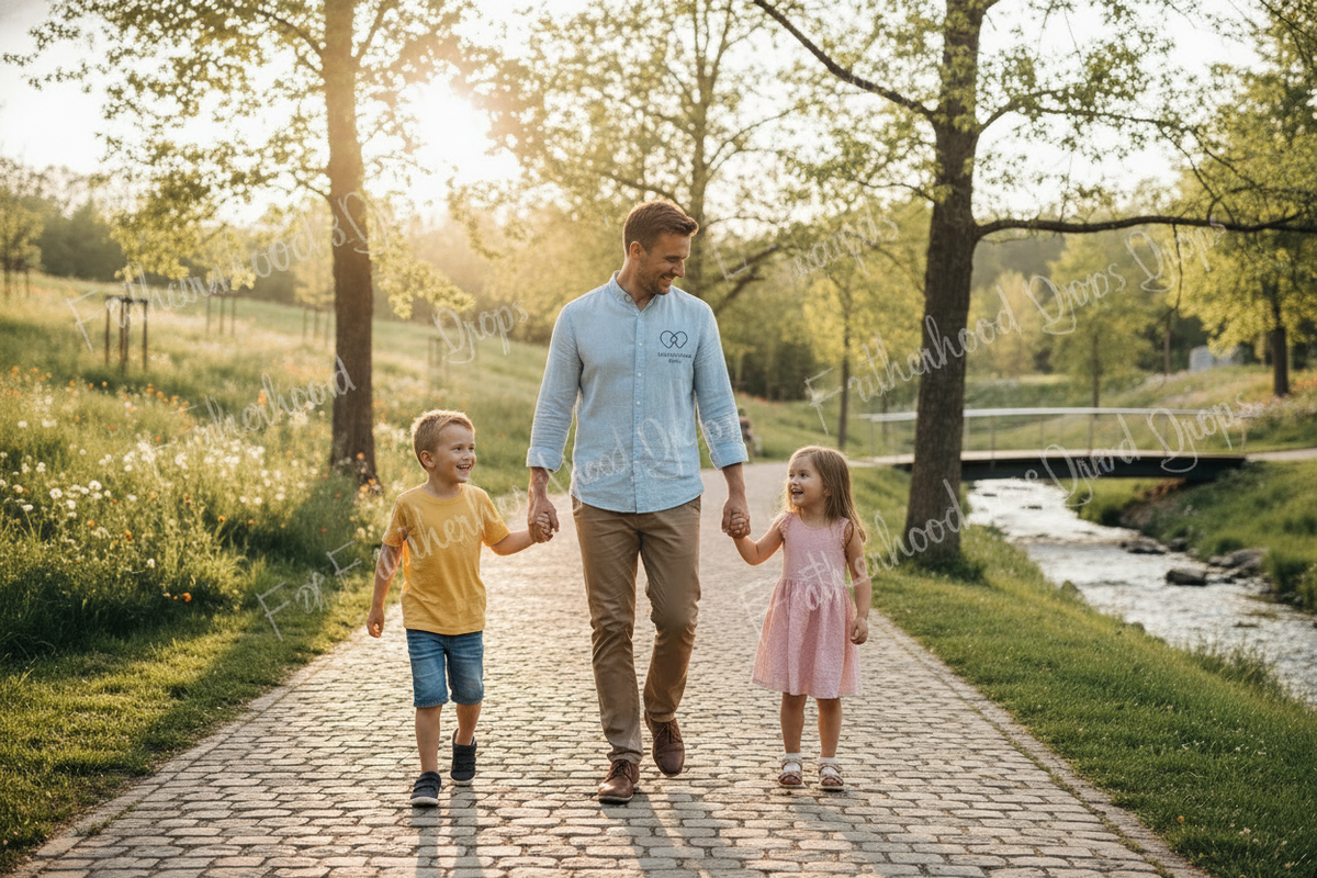 can you add a water mark of "Fatherhood Drops"behind them
